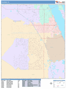 Palm Bay Digital Map Color Cast Style